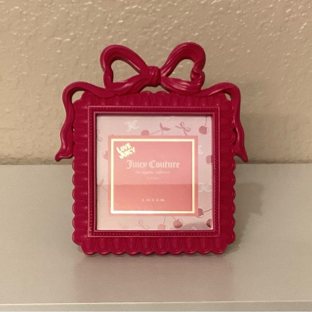Juicy Couture Pink Bow Picture Frame.  New